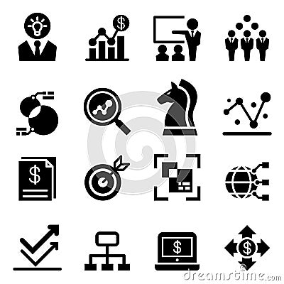 Business analysis icon Cartoon Illustration