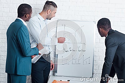 Business analytic note successful business growth Stock Photo