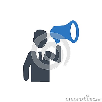 Business announcement icon Vector Illustration