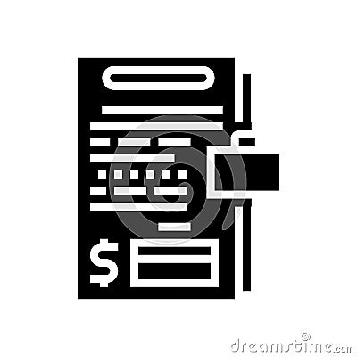 business appraisal services glyph icon vector illustration Cartoon Illustration