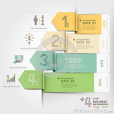 Business arrow infographics template. Vector Illustration