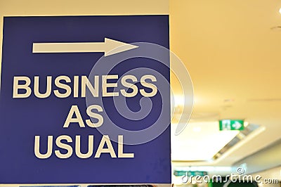 Business as usual Stock Photo