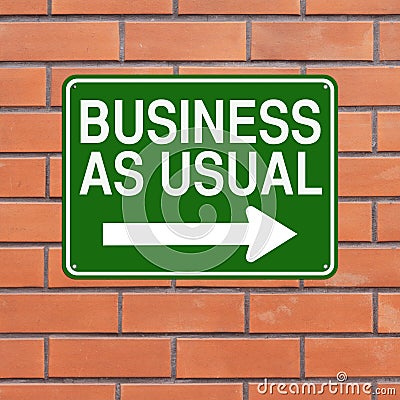 Business As Usual Stock Photo