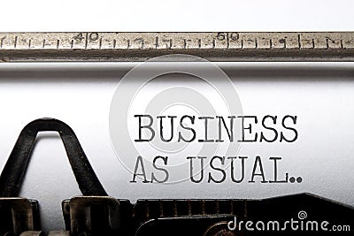 Business as usual Stock Photo