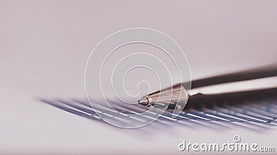 Business background. blurred image pen and financial chart Stock Photo