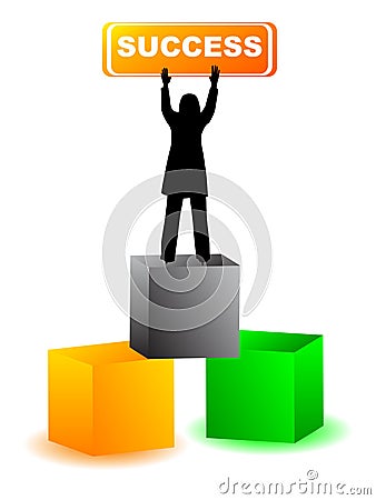 Business background illustration success Vector Illustration