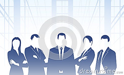 Business background silhouettes of people Vector Illustration