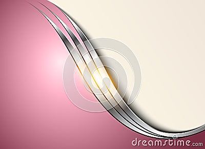 Business background silver pink Vector Illustration