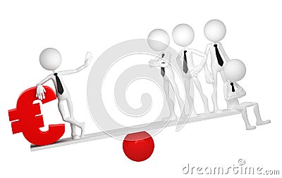 Business balance. Cartoon Illustration