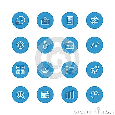 Business blue money Vector Illustration