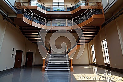 Business blur hurried characters in a modern business building Stock Photo