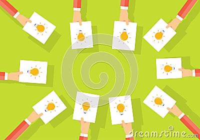 Business brainstorm.share idea to work.business creative. Vector Illustration