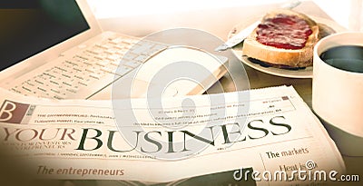 Business breakfast Stock Photo