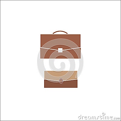 Business briefcase, bag, illustration, symbol Vector Illustration