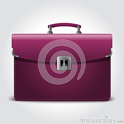 Business briefcase isolated on blue background Vector Illustration