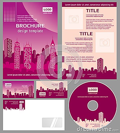 Business brochure architecture design vector template Vector Illustration