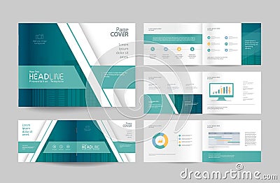 Business brochure design template and page layout for company profile Vector Illustration