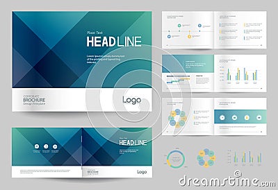 Business brochure design template and page layout for company profile, annual report, Vector Illustration