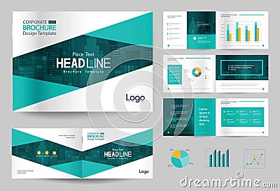 Business brochure design template and page layout for company profile, annual report, Vector Illustration