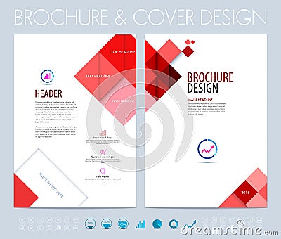 Business brochure, flyer and booklet design layout. Vector illus Vector Illustration