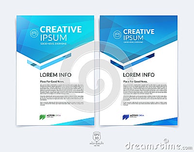 Business brochure, flyer and cover design layout template with b Vector Illustration