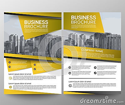 Business brochure flyer design template. Annual report. Leaflet cover presentation abstract geometric background, modern Vector Illustration