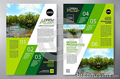 Business brochure flyer design a4 template. Vector Illustration