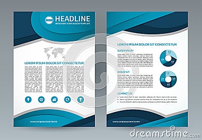 Business brochure flyer design template. A4 size Vector Illustration