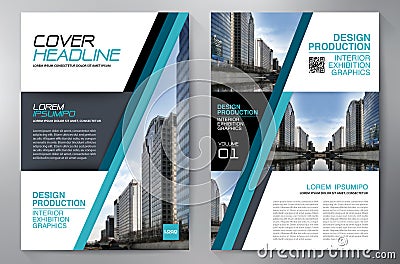 Business brochure flyer design a4 template. Vector Illustration