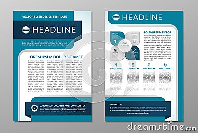 Business brochure flyer layout template. A4 size Vector Illustration