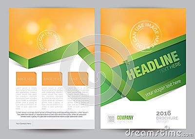 A4 Business Brochure Flyer Layout Template Vector Illustration