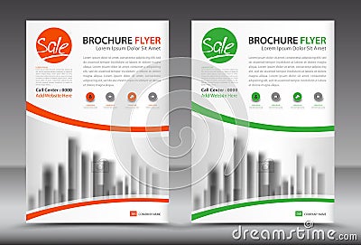 Business brochure flyer template, annual report, cover design Vector Illustration