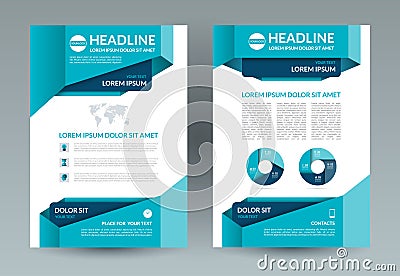 Business brochure layout template. A4 size. Front and back page Vector Illustration