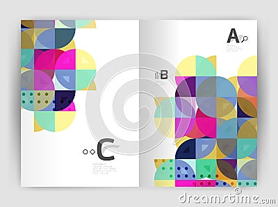 Business brochure or leaflet A4 cover template Stock Photo