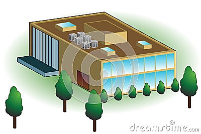 Business Building Vector Illustration