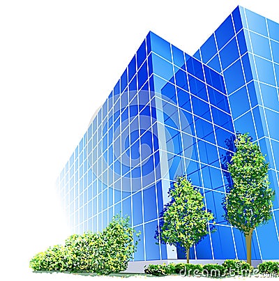 Business Building Vector Illustration