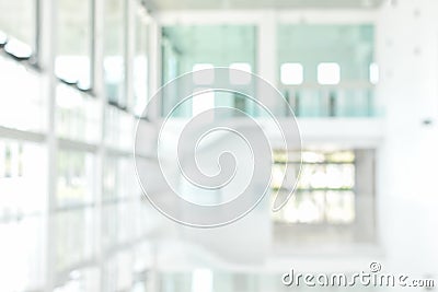 Business building blur background office lobby reception hall interior or empty indoor foyer room with blurry light Stock Photo