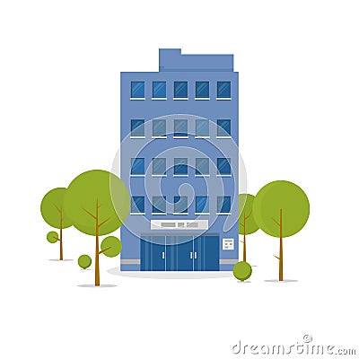 Business building illustration Vector Illustration