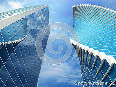 Business buildings Stock Photo