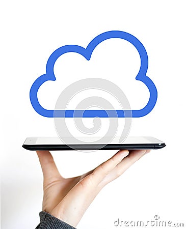 Business button cloud icon web sign Stock Photo