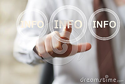 Business button info information web sign Stock Photo