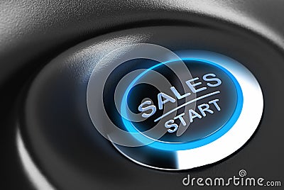 Business button, Sales Motivation Stock Photo