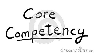 Business Buzzword: core competency - vector handwritten phrase Vector Illustration