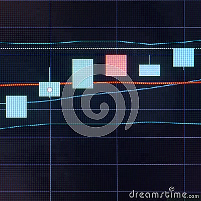 Business candle stick graph chart Stock Photo