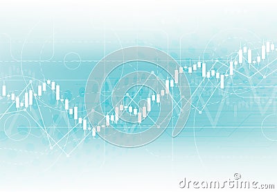 Business candle stick graph chart of stock market investment trading on white background design. Bullish point, Trend of graph. Vector Illustration