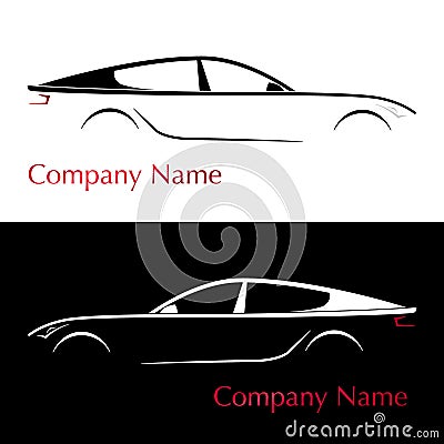 Business card for auto company. Vector Illustration