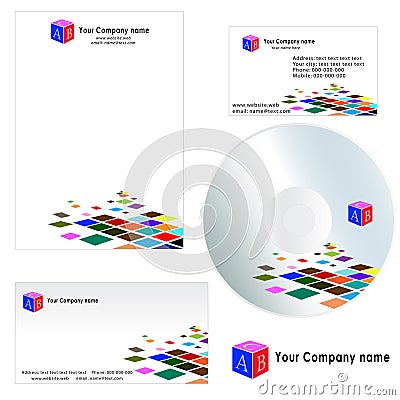 Business card for Company - Letterhead template Stock Photo