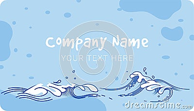 Business card with company name and your text Vector Illustration