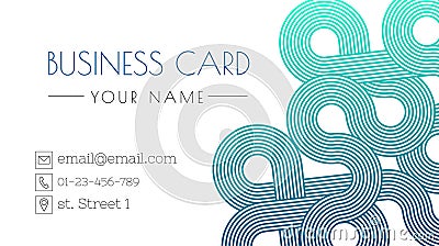 Business card design templated. Trendy design templated. Minimalistic elegant layout. Place for text. Gradient pattern Stock Photo