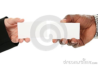 Business Card Exchange Stock Photo